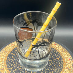 Realistic Bamboo Glass Straws