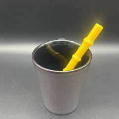 Chartreuse “Tiki Bamboo” Glass Smoothie Straw 