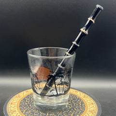 Realistic Bamboo Glass Straws