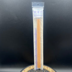 "Tiki Bamboo" 8" Reusable glass straw travel kit