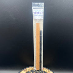 "Tiki Bamboo" 8" Reusable glass straw travel kit