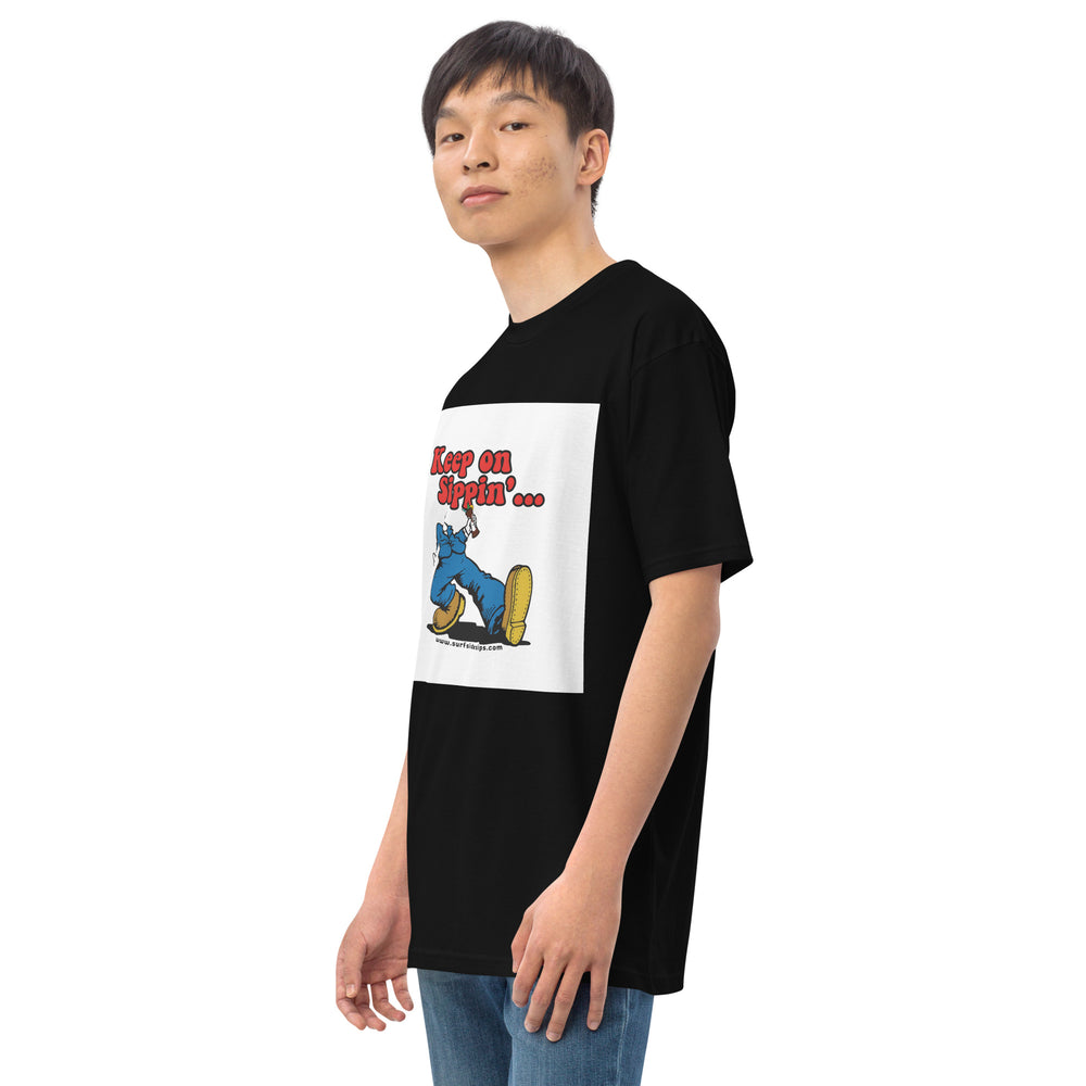 “Keep on Sippin’“ Men’s premium heavyweight tee Surfside Sips