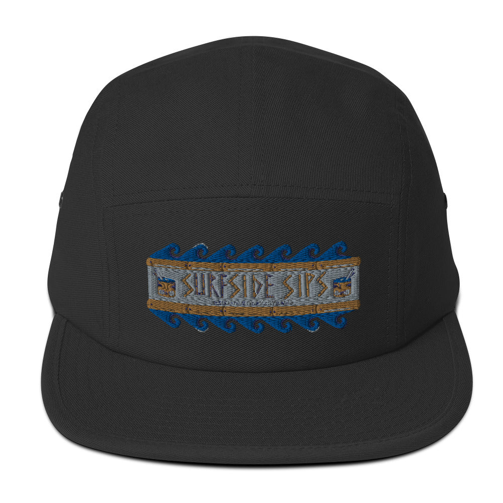Surfside Sips Five Panel Tiki Cap Surfside Sips
