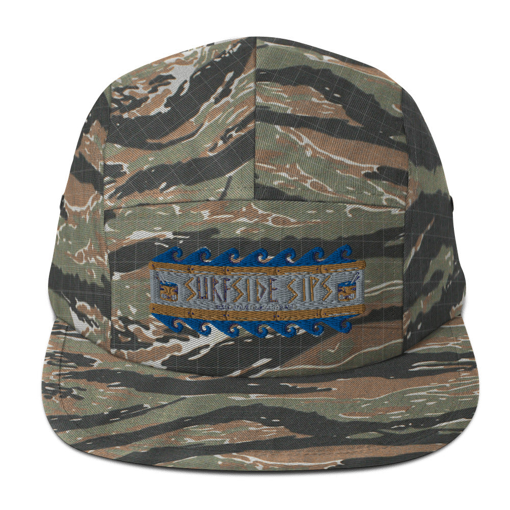 Surfside Sips Five Panel Tiki Cap Surfside Sips