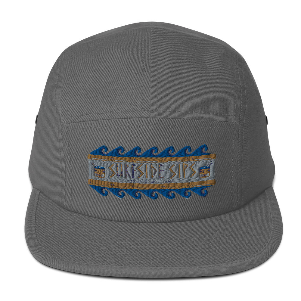Surfside Sips Five Panel Tiki Cap Surfside Sips