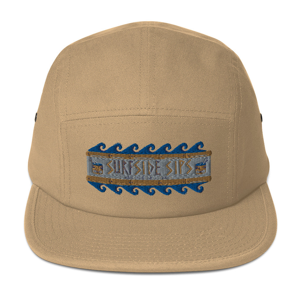 Surfside Sips Five Panel Tiki Cap Surfside Sips