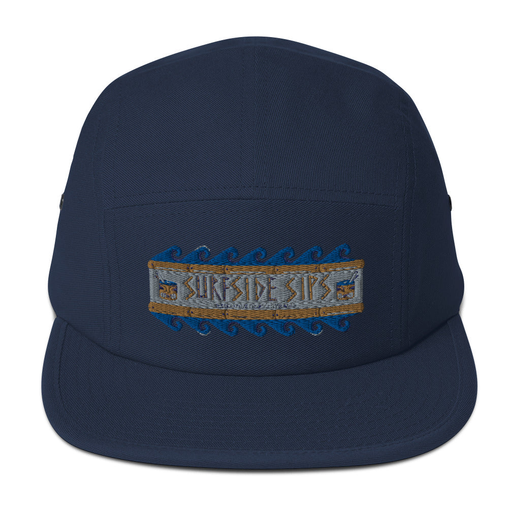 Surfside Sips Five Panel Tiki Cap Surfside Sips