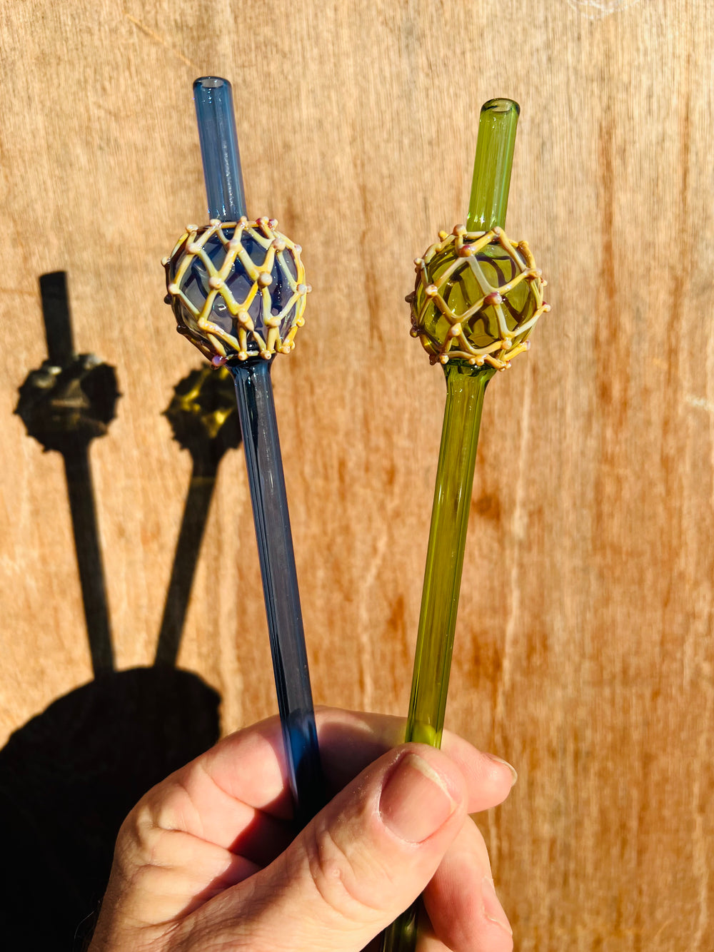 Japanese glass fishing float straw Surfside Sips