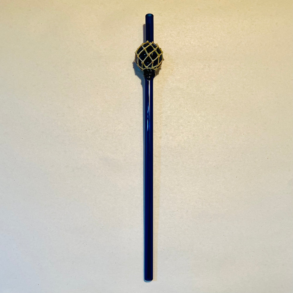 Japanese glass fishing float straw Surfside Sips