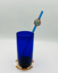 Japanese glass fishing float straw Surfside Sips