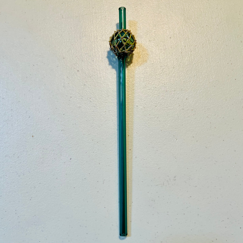 Japanese glass fishing float straw Surfside Sips
