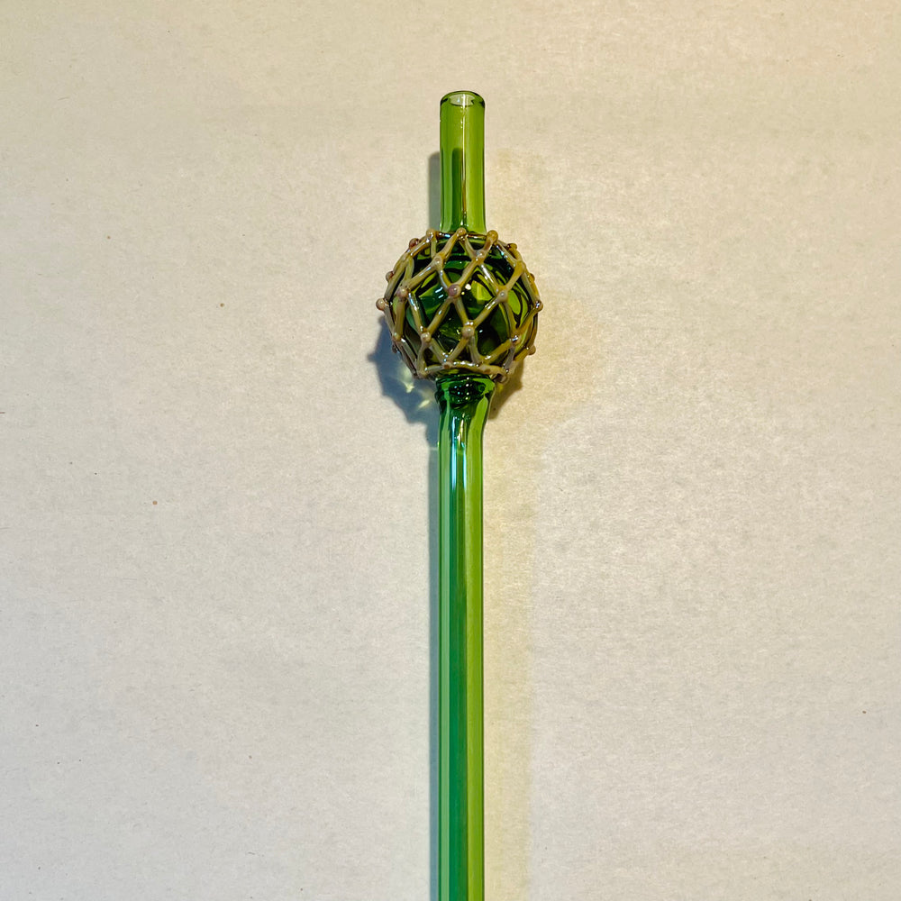 Japanese glass fishing float straw Surfside Sips