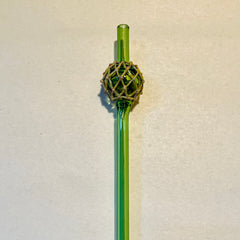 Japanese glass fishing float straw Surfside Sips