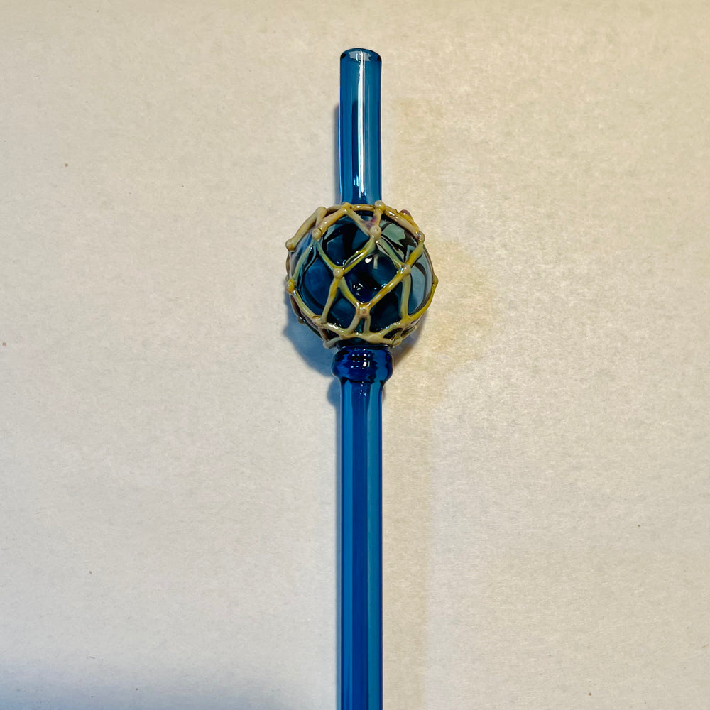 Japanese glass fishing float straw Surfside Sips