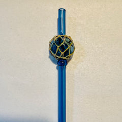 Japanese glass fishing float straw Surfside Sips