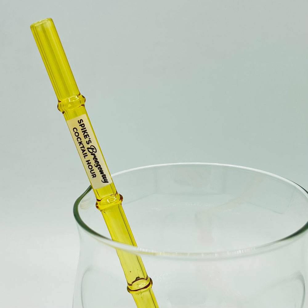 Spike’s Breezeway Cocktail Hour branded straws Surfside Sips
