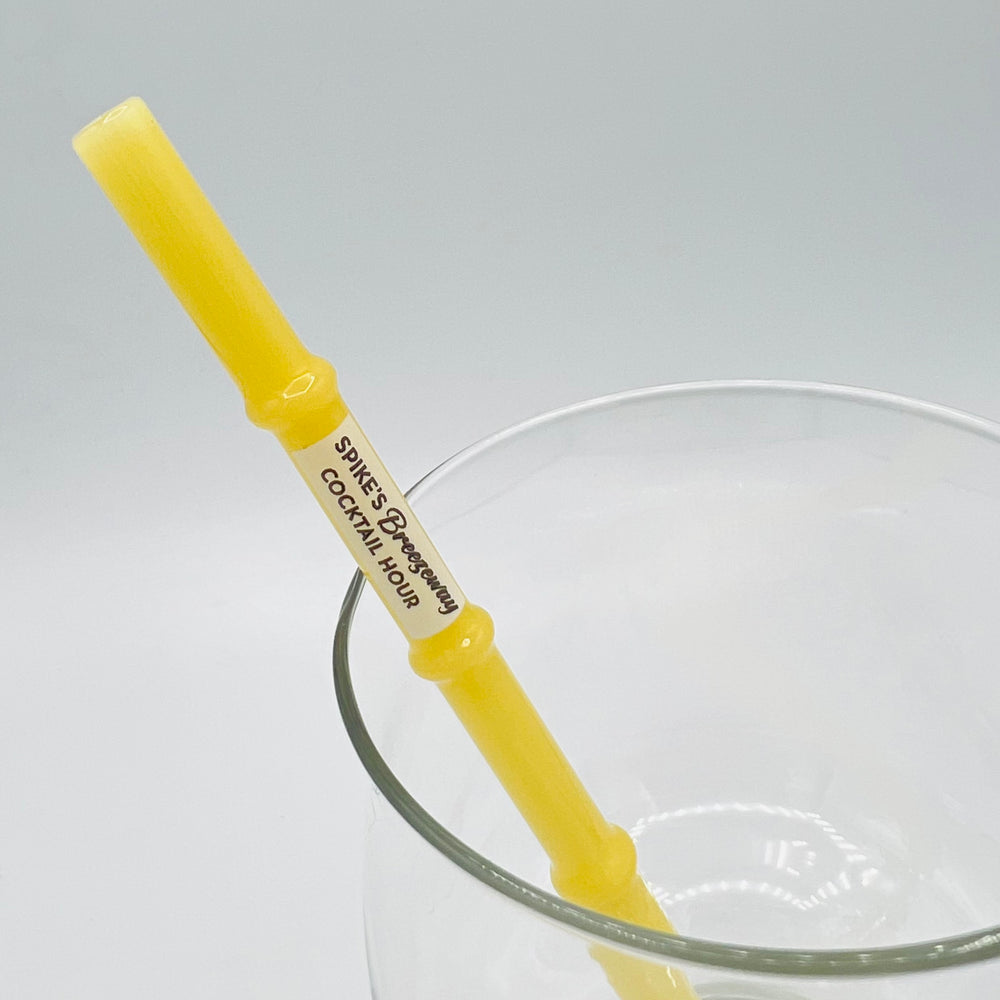Spike’s Breezeway Cocktail Hour branded straws Surfside Sips