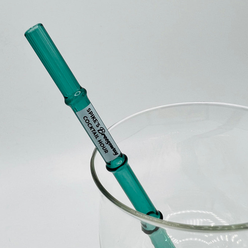 Spike’s Breezeway Cocktail Hour branded straws Surfside Sips