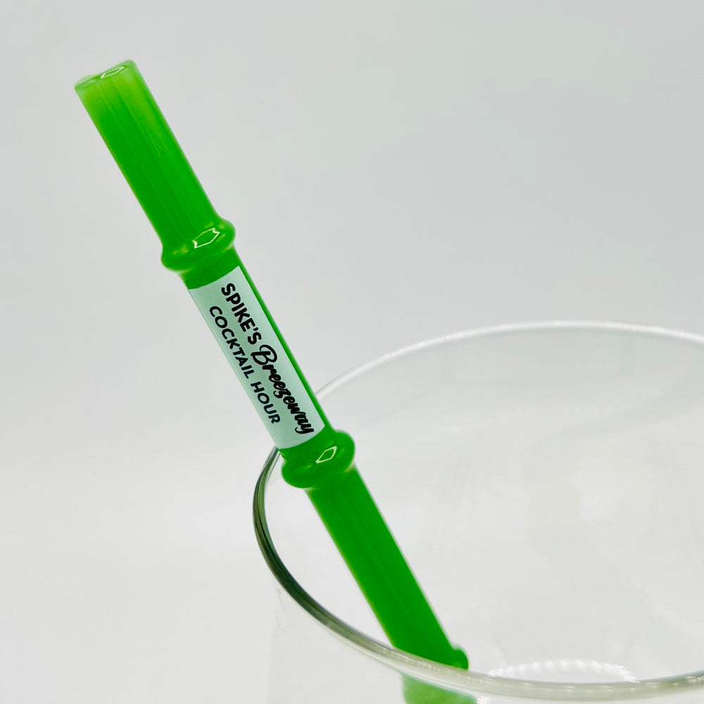 Spike’s Breezeway Cocktail Hour branded straws Surfside Sips