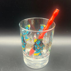 Red Ripple Sip Glass Straw