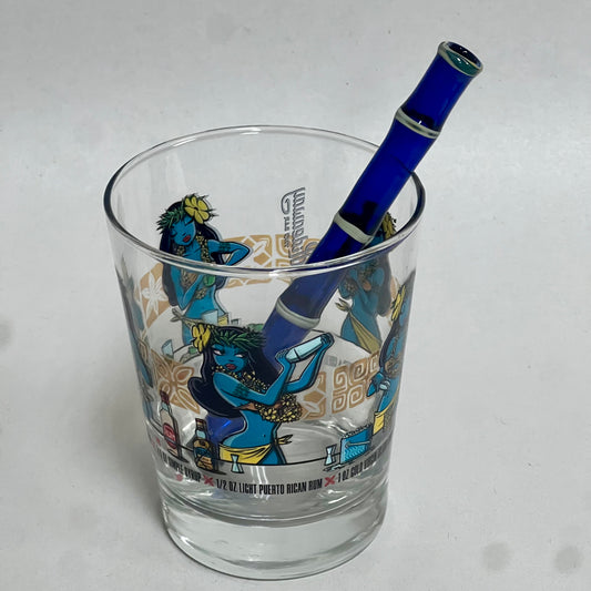 6” Royal Blue Realistic Bamboo Sip