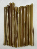 6” Wood Grained Glass Straw