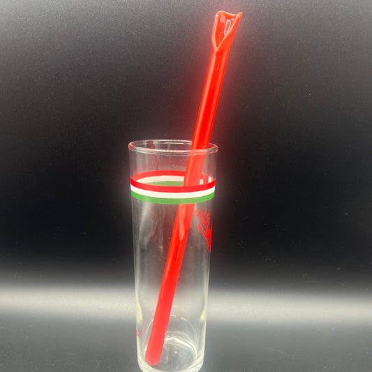 Red Icee/Slurpee/Slushee Glass Straw