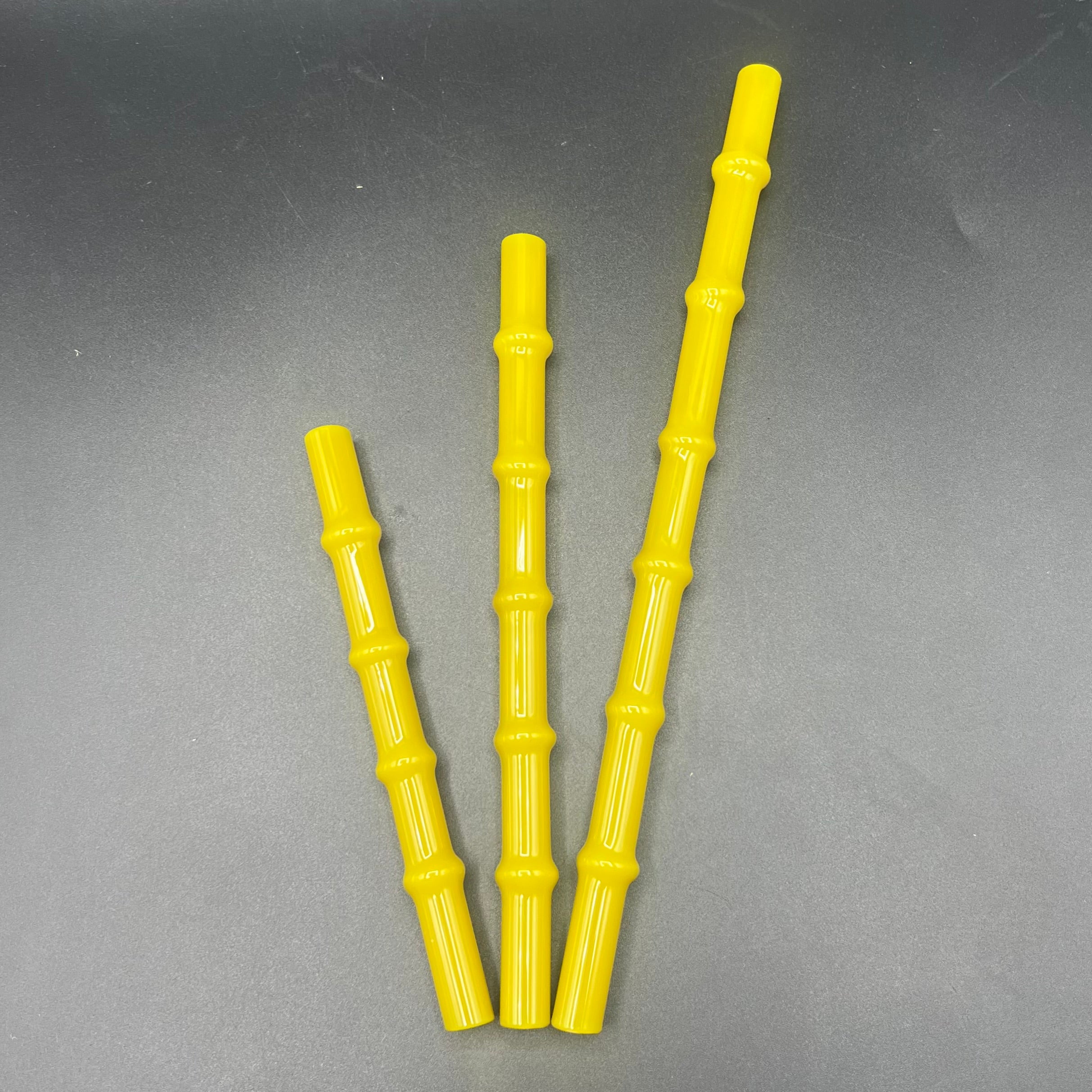 Chartreuse “Tiki Bamboo” Glass Smoothie Straw ￼