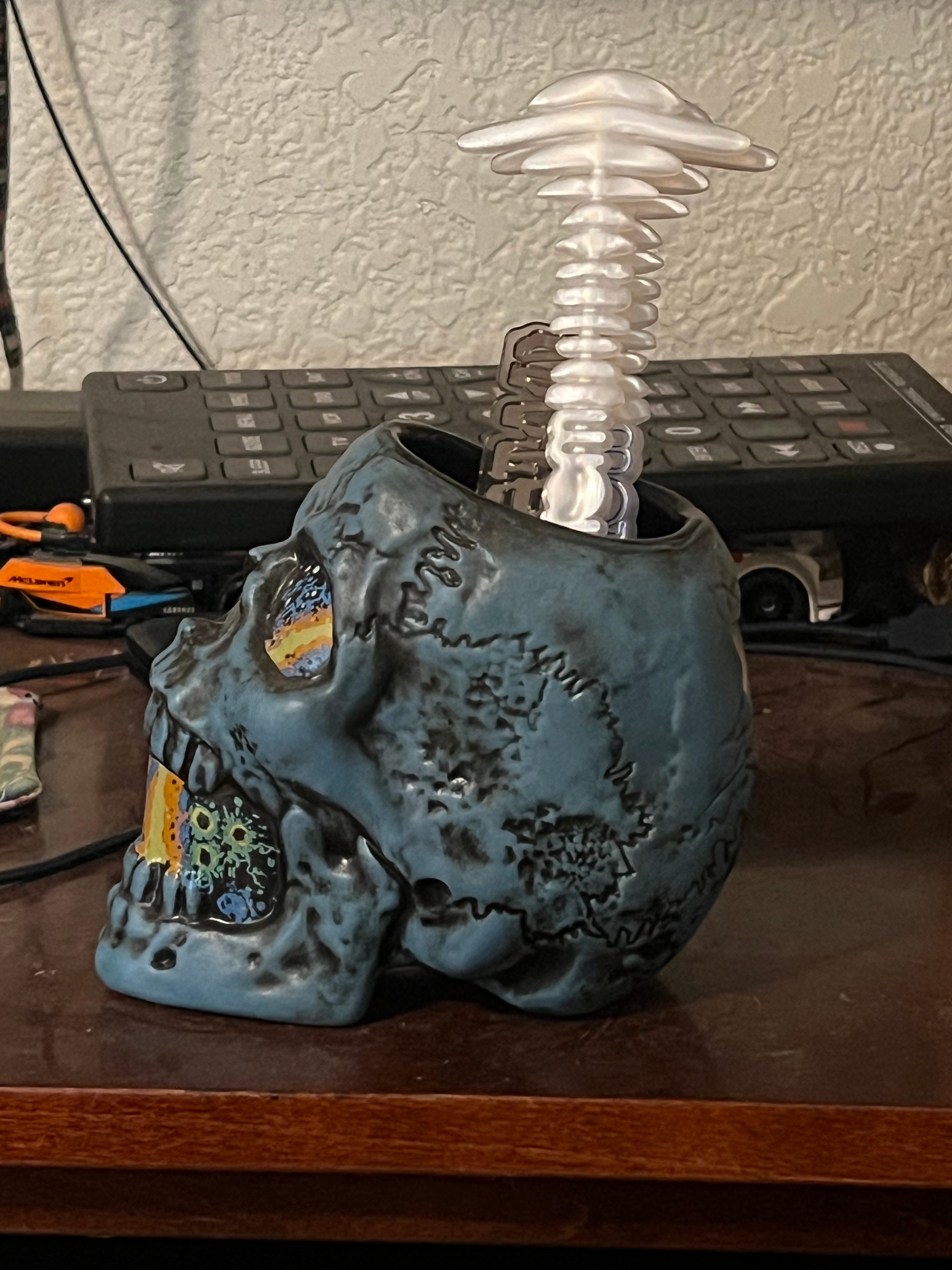 Cosmic Skull Mug, Death Ray Blue Edition