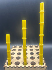 Chartreuse “Tiki Bamboo” Glass Smoothie Straw ￼