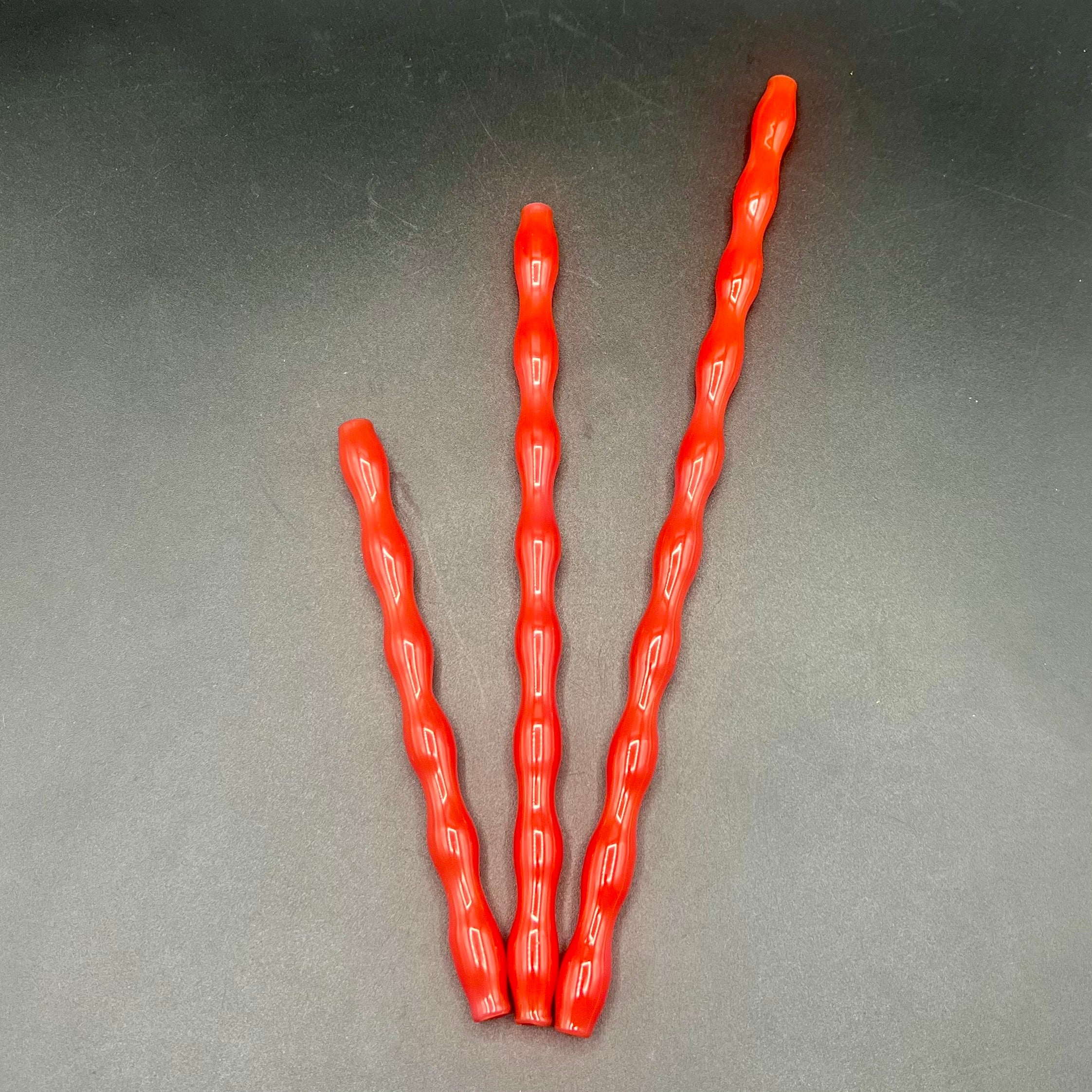 Red Ripple Sip Glass Straw