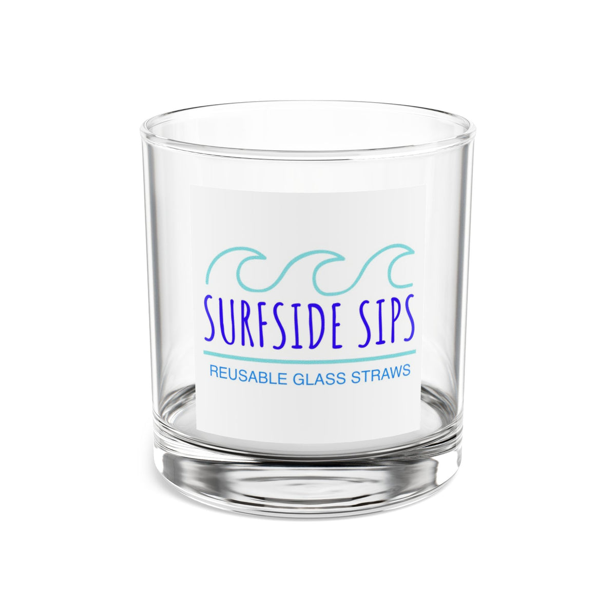 Surfside Sips 10oz Mai Tai Glass – Coastal Cocktail Glassware with Wave Logo