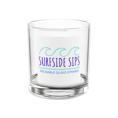 Surfside Sips 10oz Mai Tai Glass – Coastal Cocktail Glassware with Wave Logo