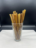 8” Wood Grained glass straws