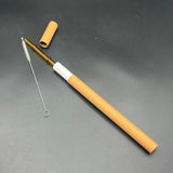 "Tiki Bamboo" 8" Reusable glass straw travel kit