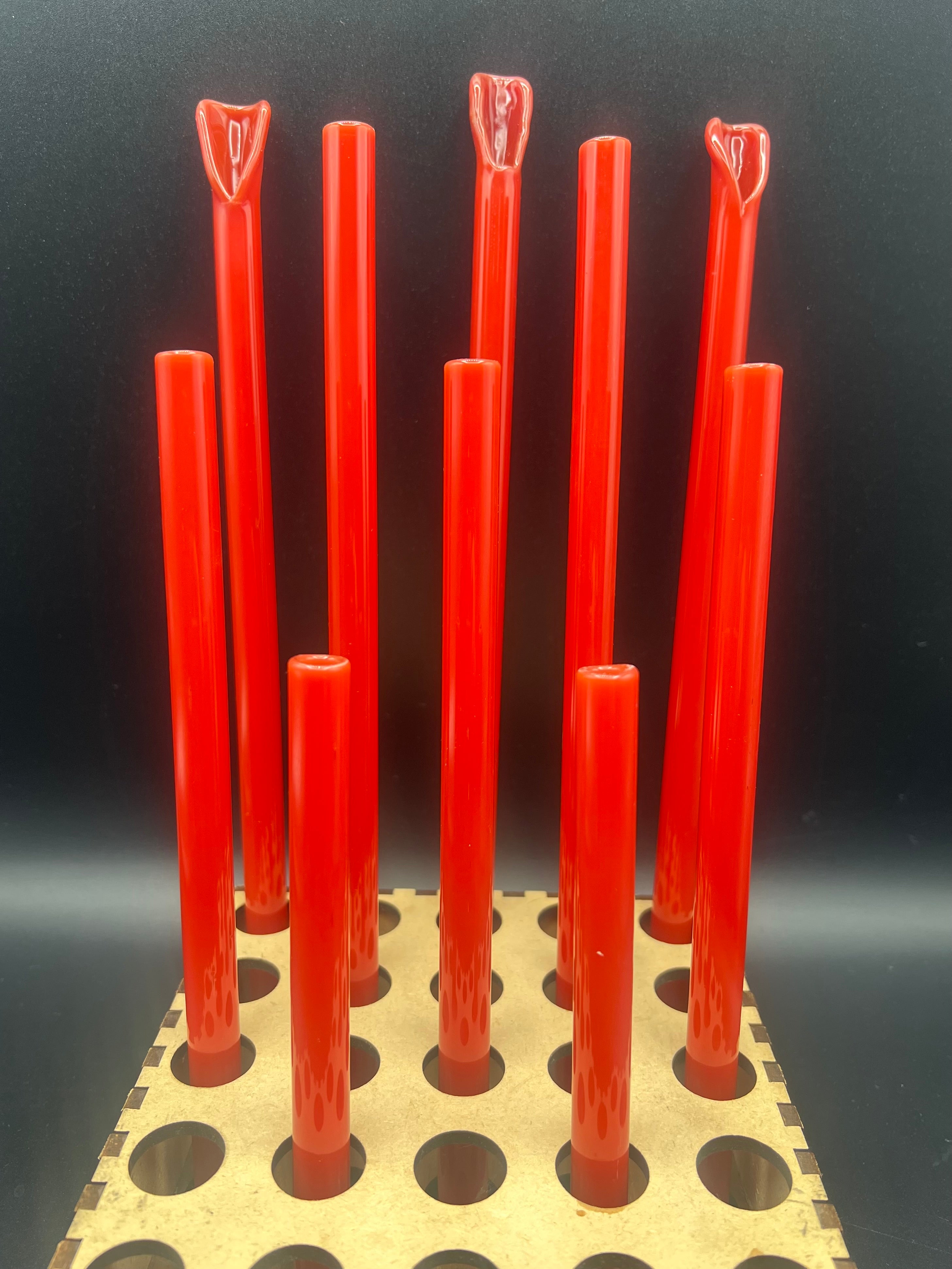 Red Glass Smoothie Straw