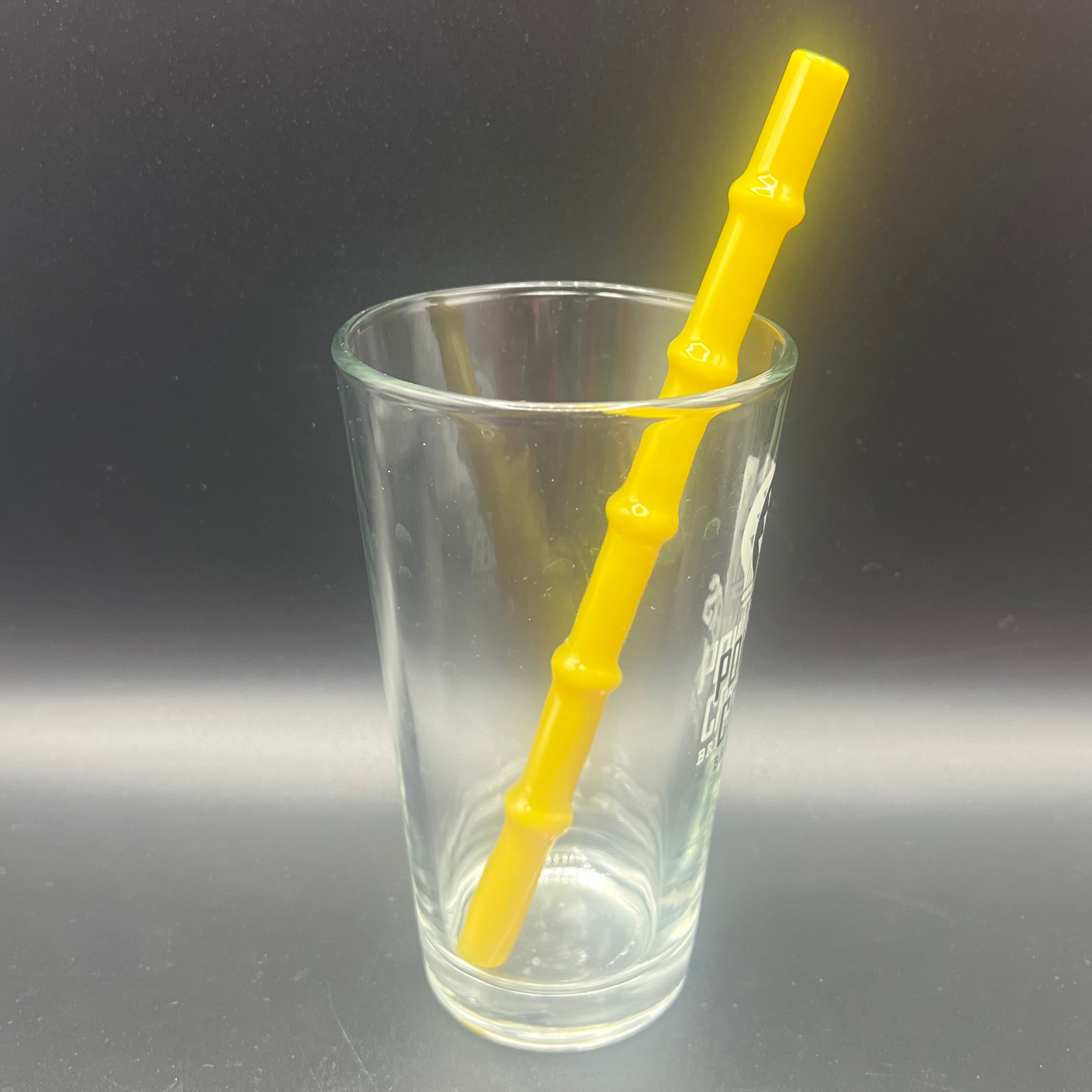 Chartreuse “Tiki Bamboo” Glass Smoothie Straw ￼