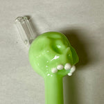 Slyme Green Skull Glass Straw