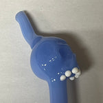 Periwinkle Skull Glass Straw