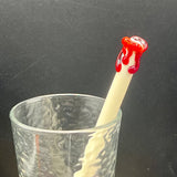 “The Bloody Bone” Glass Smoothie Straw Surfside Sips