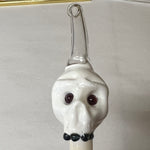Bone White Skull Glass Straw