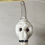 Bone White Skull Glass Straw