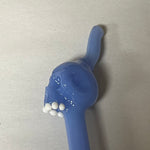 Periwinkle Skull Glass Straw