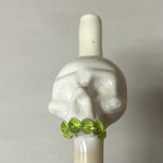 Bone White Skull Glass Straw