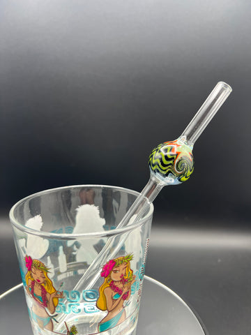 Wig-Wag Orb glass straw #2
