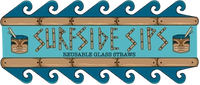 Handmade Glass Straws by Surfside Sips Logo