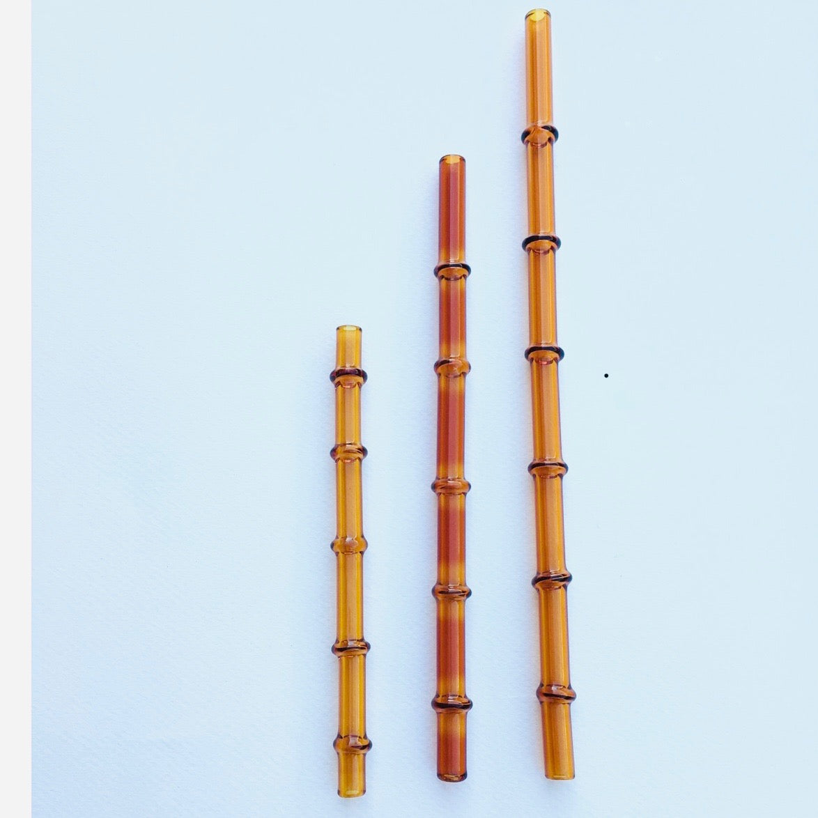 Set of 3 “Tiki Bamboo” Straw Surfside Sips
