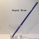 Surfside Sips 10" Royal Blue Glass Drinking Straw