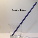 Surfside Sips 10" Royal Blue Glass Drinking Straw