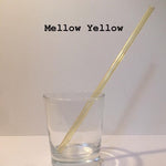 Surfside Sips 10" Mellow Yellow Glass Drinking Straw